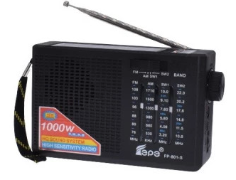 Radio portabil cu incarcare solara si acumulator portabil FP 801 S